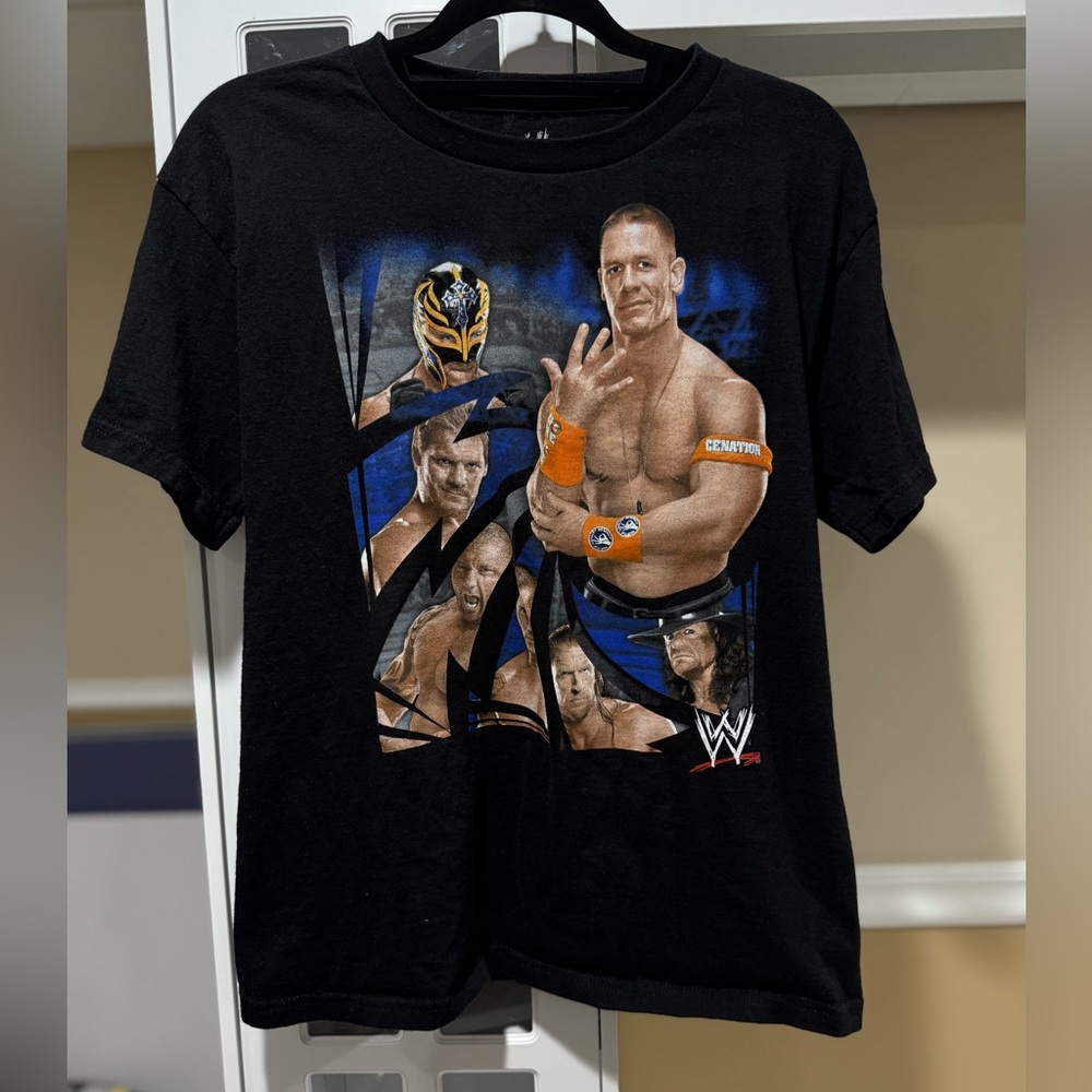 Vintage WWE Black Short Sleeve Tee with John Cena